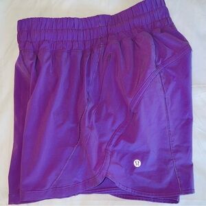 lululemon athletica Purple High Waist Women Shorts